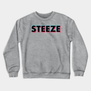 Steeze Glitch Black Crewneck Sweatshirt